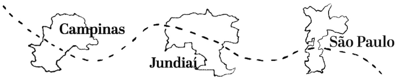 mapa campinas jundiai sao paulo